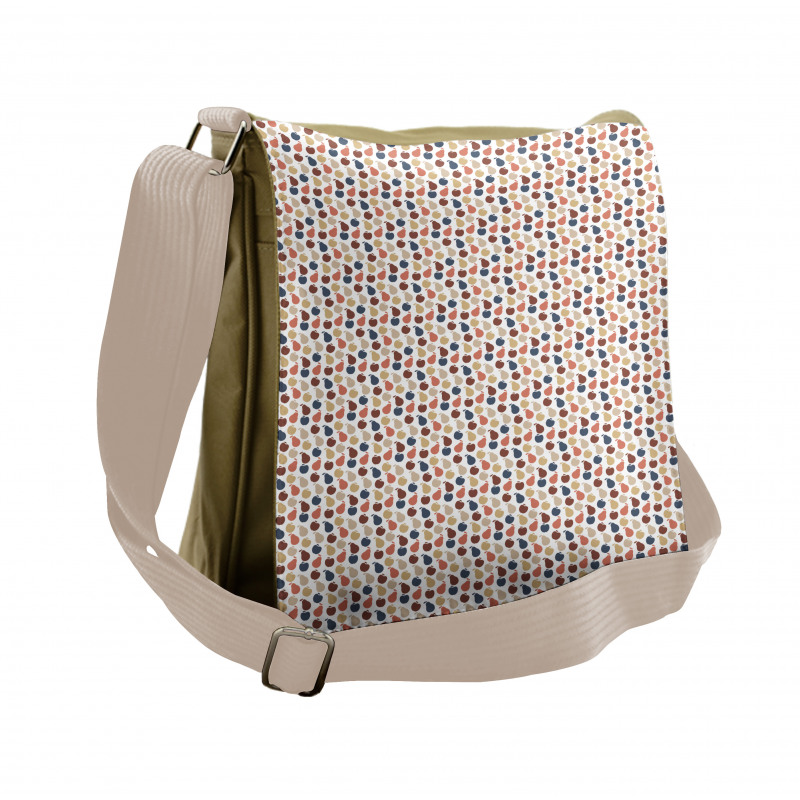 Pastel Colorful Fruits Pattern Messenger Bag