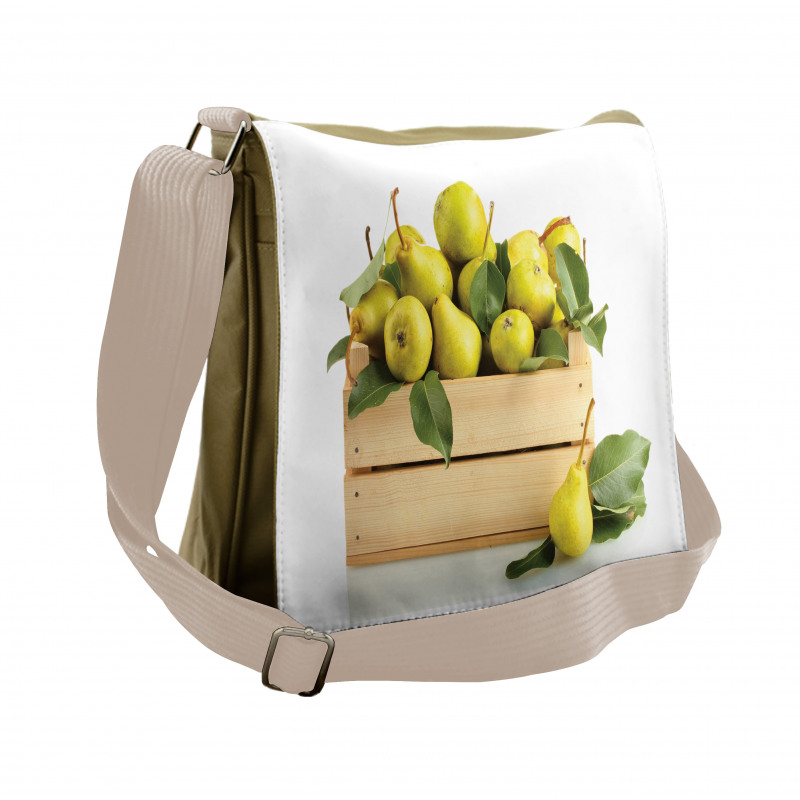 Wooden Basket of Summer Fruit Messenger Bag