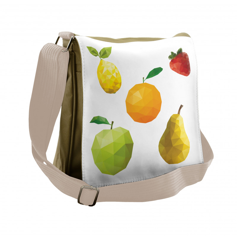 Geometric Poly Art Fresh Food Messenger Bag