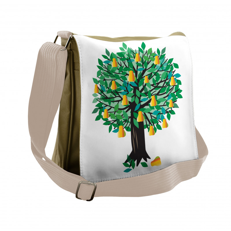 Flourishing Fruit Tree Eco Messenger Bag