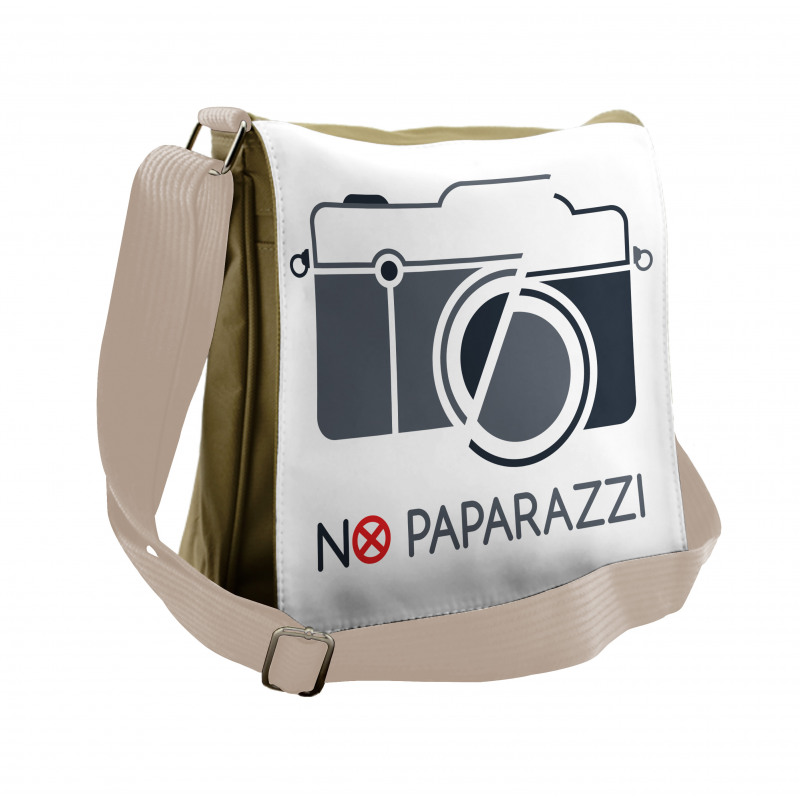 Camera with No Paparazzi Messenger Bag