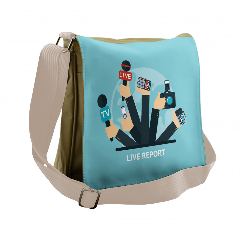 News Time Live Reporters Messenger Bag