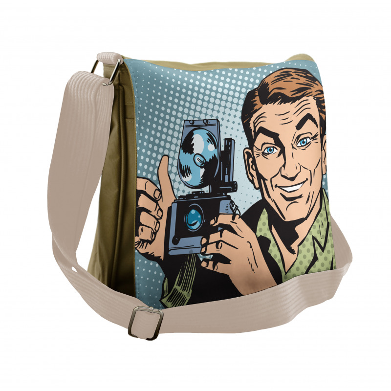 Comic Strip Photographer Messenger Bag