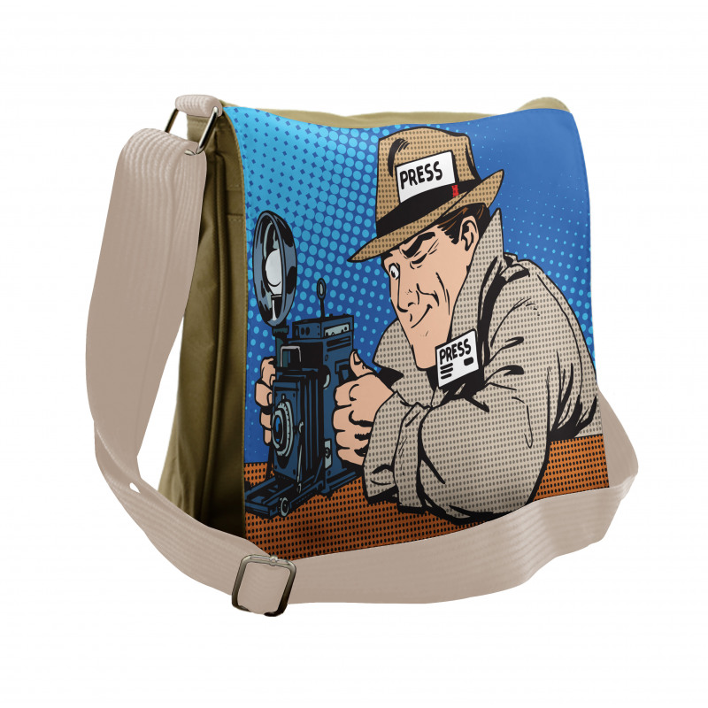 Press Journalist Pop Art Messenger Bag