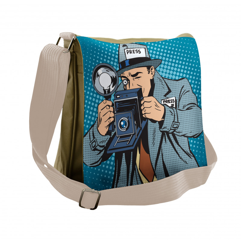 Comic Photographer Man Messenger Bag