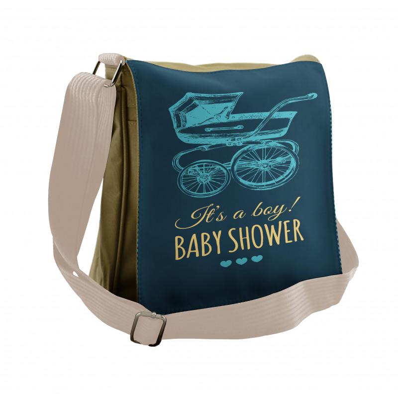 Vintage Boy Stroller Messenger Bag