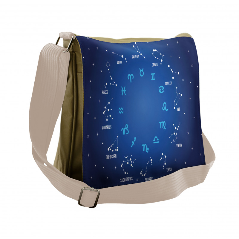 Horoscope Night Star Messenger Bag