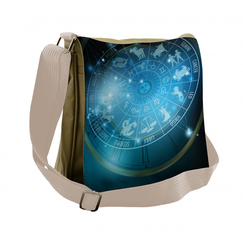 Horoscope Wheel Astrology Messenger Bag