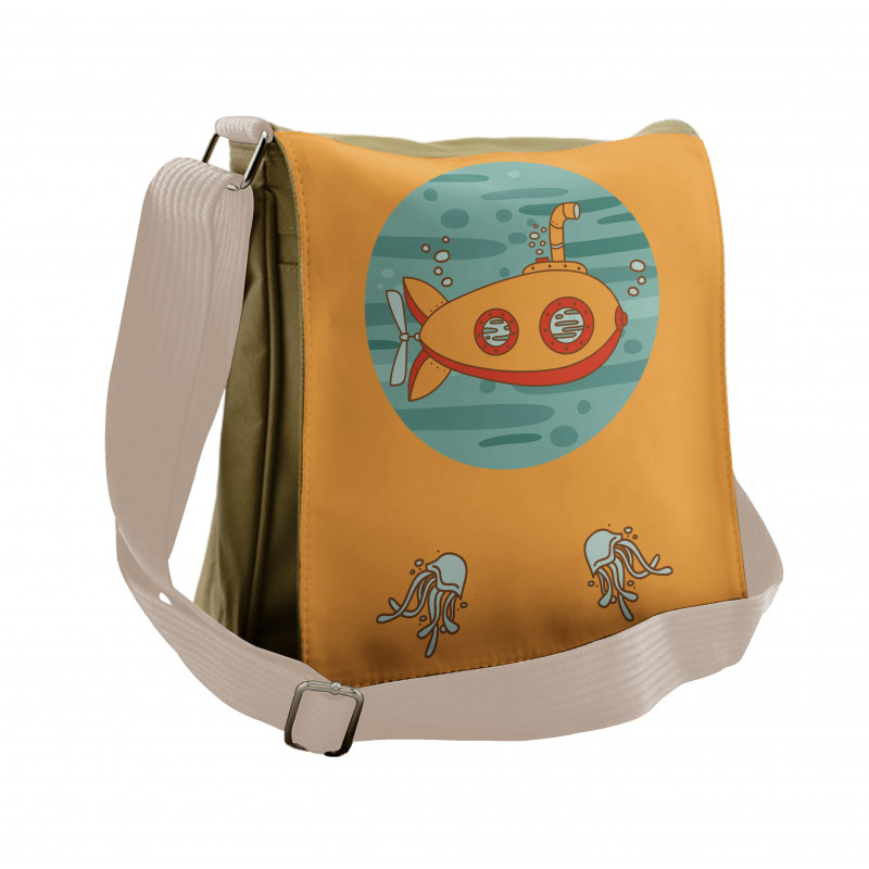 Born to Dive Jellyfish Messenger Bag