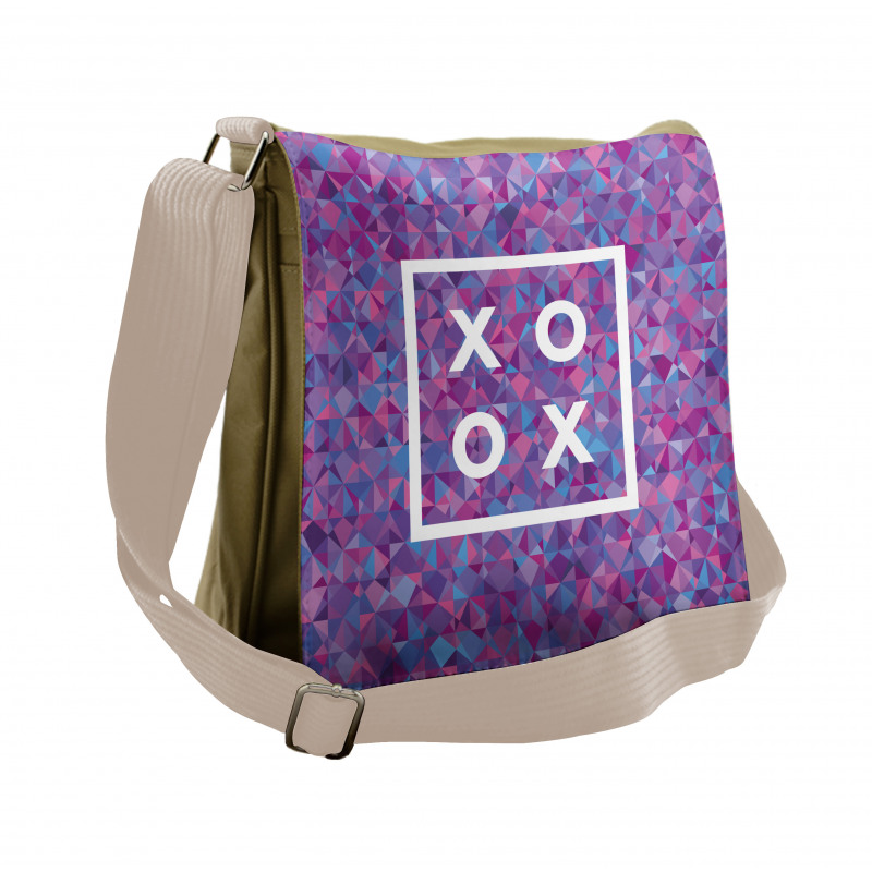 Polygonal Mosaic Romance Frame Messenger Bag