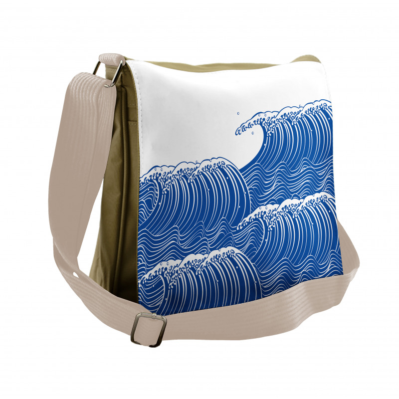 Wave Splashes Aquatic Messenger Bag