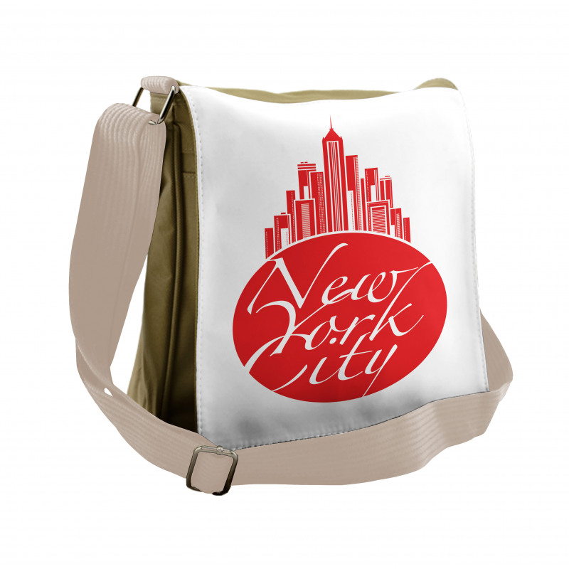 New York City Apple Emblem Look Messenger Bag