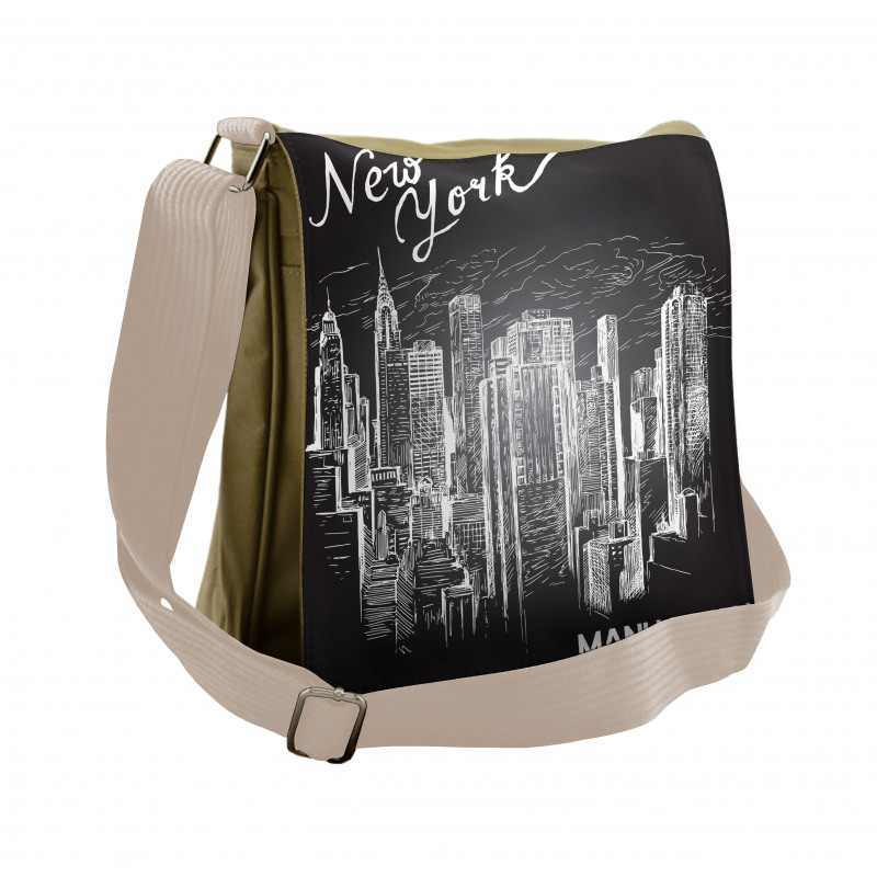 New York Manhattan Skyscrapers Messenger Bag