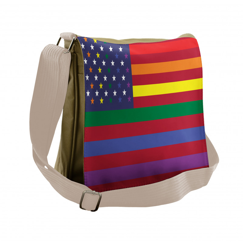 Gay Concept American Flag Messenger Bag