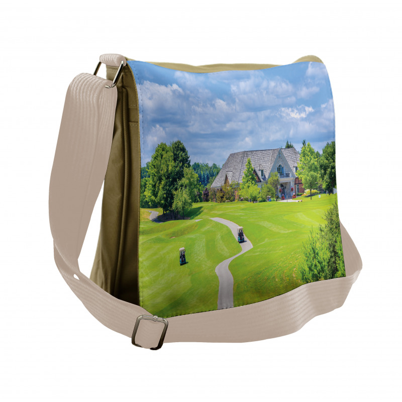 Scenic Countryside Golf Field Messenger Bag