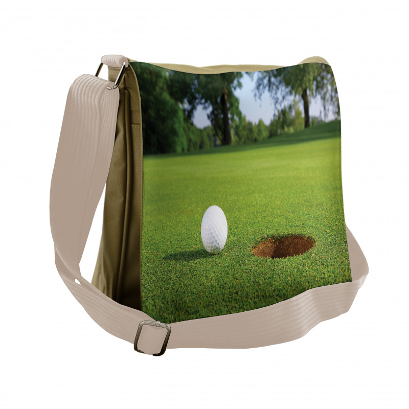 Golf Ball Close to the Hole Messenger Bag