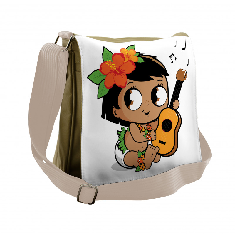 Girl Playing the Ukelele Messenger Bag