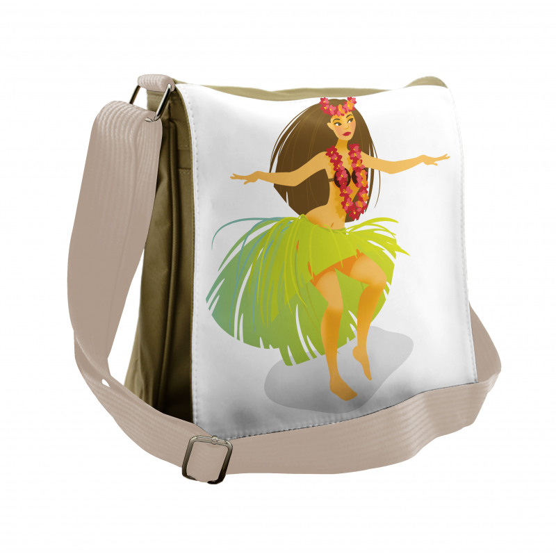 Woman on a Beach Aloha Messenger Bag