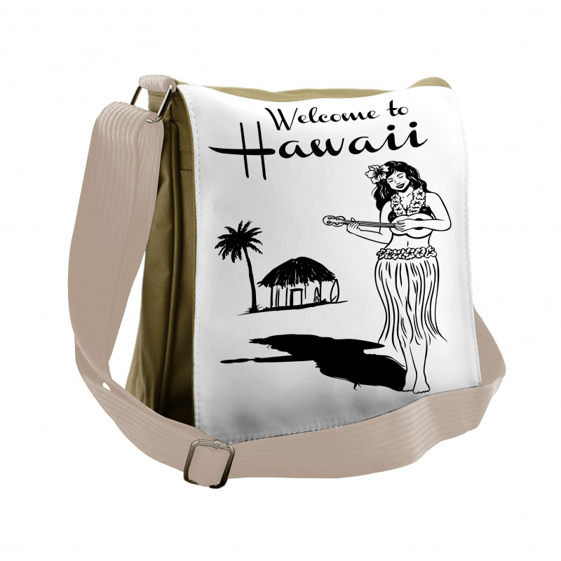 Welcome to Hawaii Words Messenger Bag