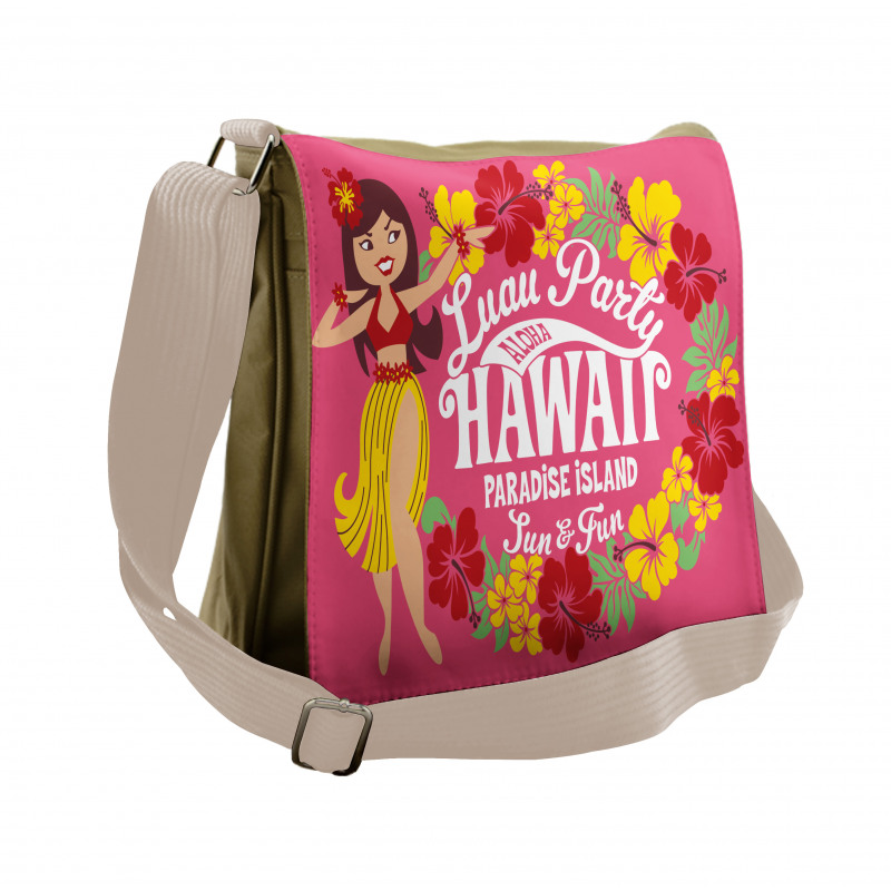 Luau Party Aloha Paradise Messenger Bag