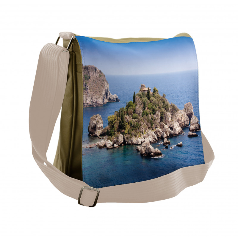 Taormina Beach Rocky Island Messenger Bag