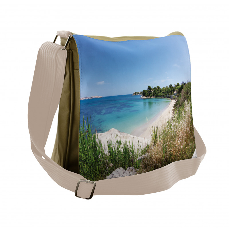 Panoramic Sandy Coastline Messenger Bag