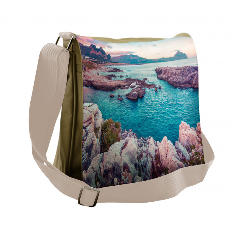 Vibrant Mediterranean Sea Messenger Bag