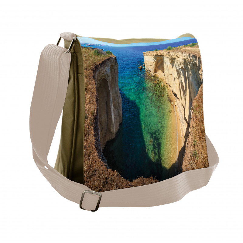 Panoramic Sea and Grotto Messenger Bag