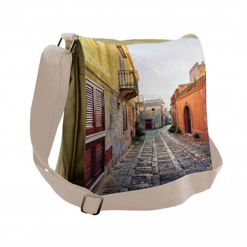 Narrow Street Erice Messenger Bag