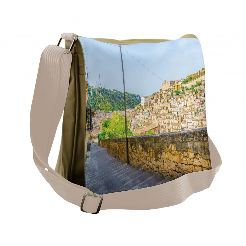 Stairway in Modica Messenger Bag