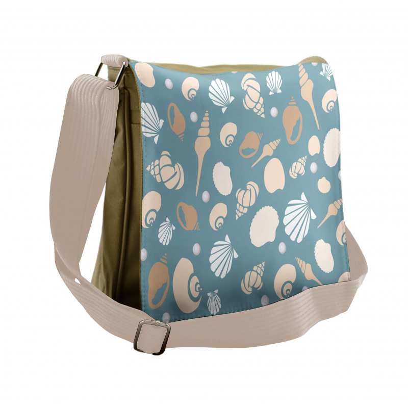 Various Aquatic Seashells Messenger Bag