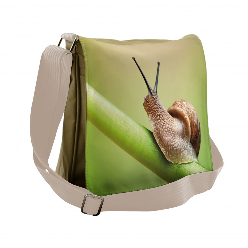 Garden Animal on Stem Plant Messenger Bag