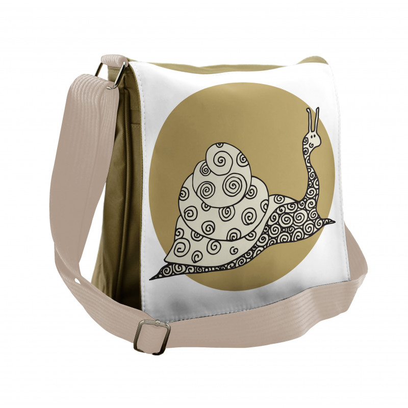 Slug with Antennas Pattern Messenger Bag