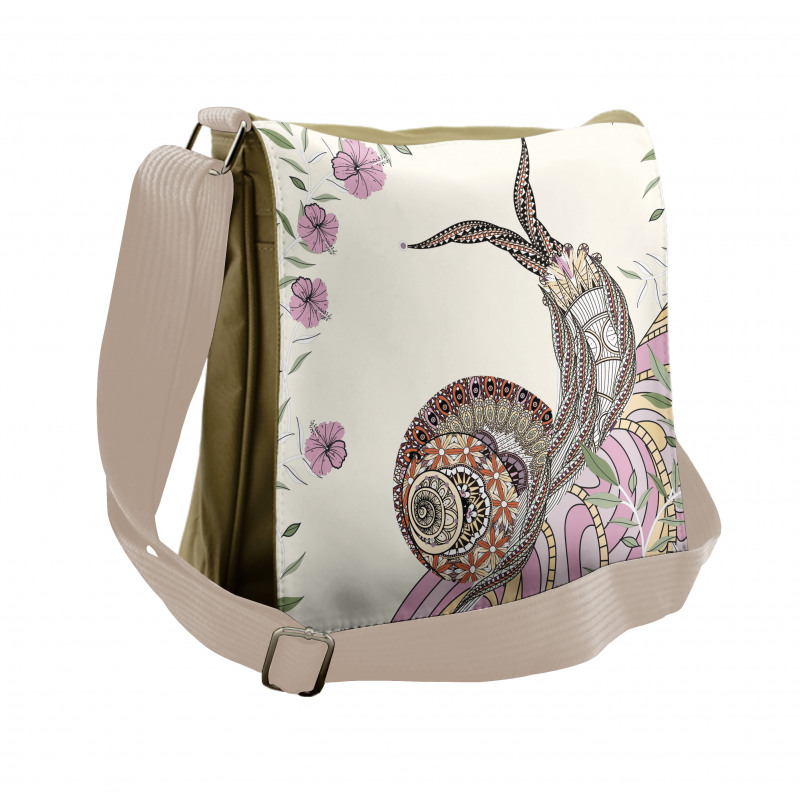 Ornamental Bohemian Organism Messenger Bag