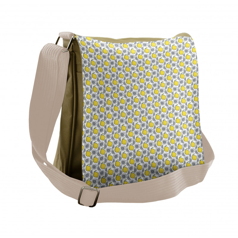 Hand Drawn Lemons Messenger Bag