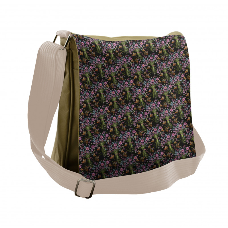 Bouquets and Butterflies Messenger Bag