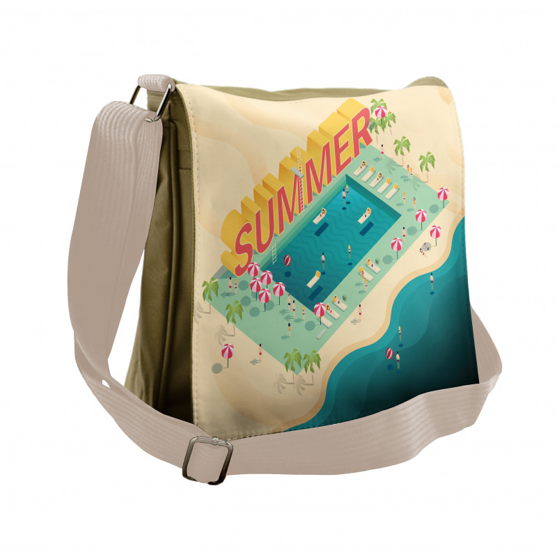 Summer Beach Ocean Fun Messenger Bag