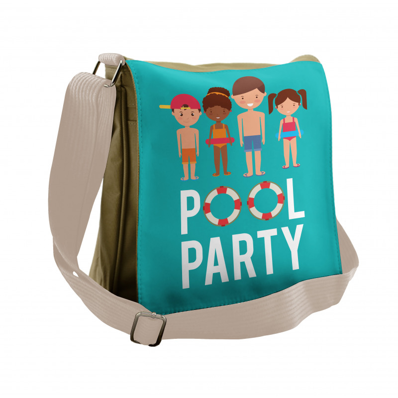 Happy Children Swimsuits Messenger Bag