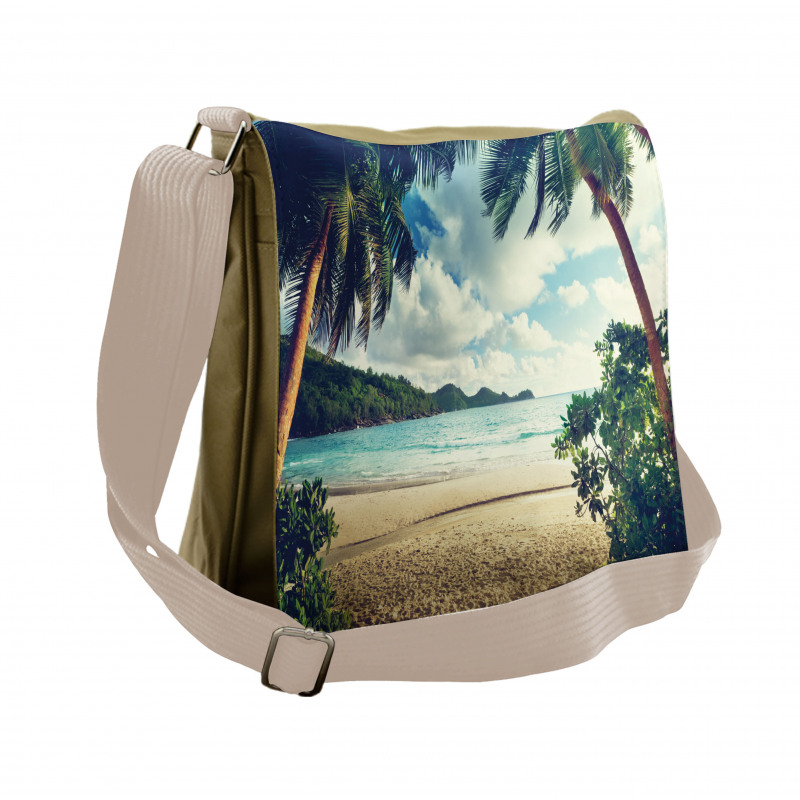 Summer Vintage Tropical Messenger Bag