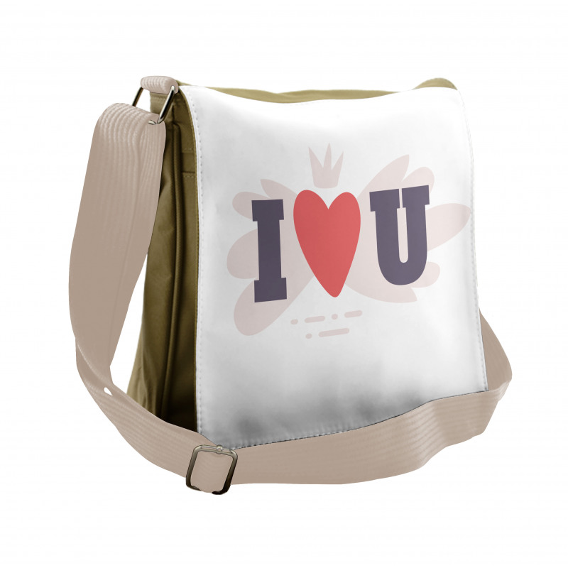 I Heart You Simple Pictogram Messenger Bag