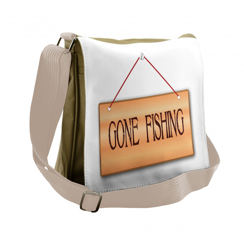 Hanged Signboard Image Messenger Bag