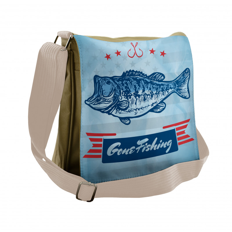 Throat Fish USA Flag Messenger Bag