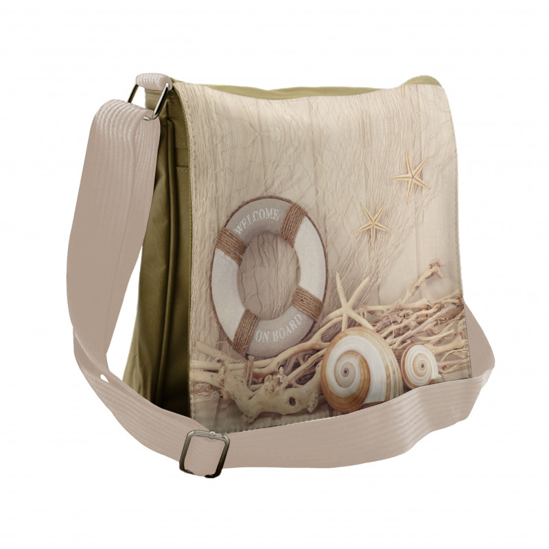 Life Buoy Wooden Sepia Messenger Bag