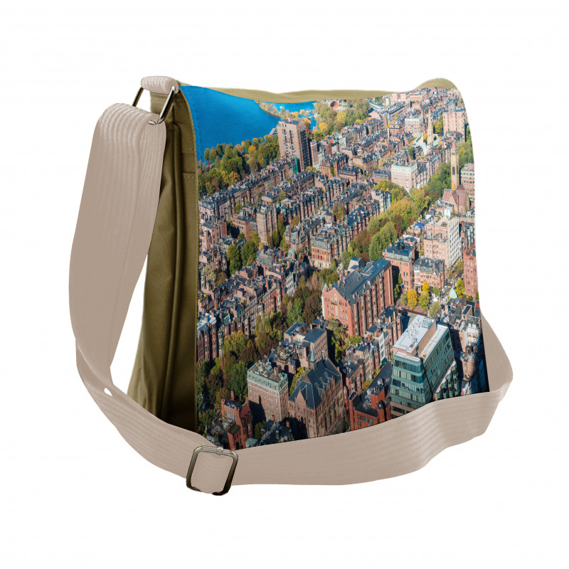 Aerial View of Buildings Messenger Bag