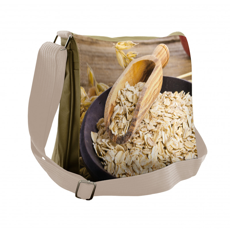 Organic Porridge Oats Bowl Messenger Bag