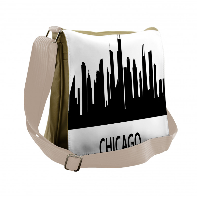 Chicago Line Silhouette Messenger Bag