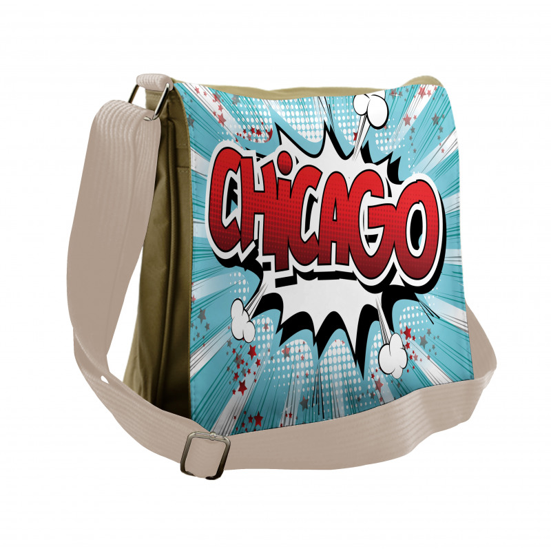 Pop Art Comic Book Chicago Messenger Bag