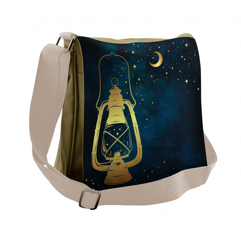 Magic Oil Lantern at Night Messenger Bag