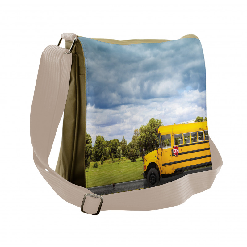 Country Road Morning Messenger Bag