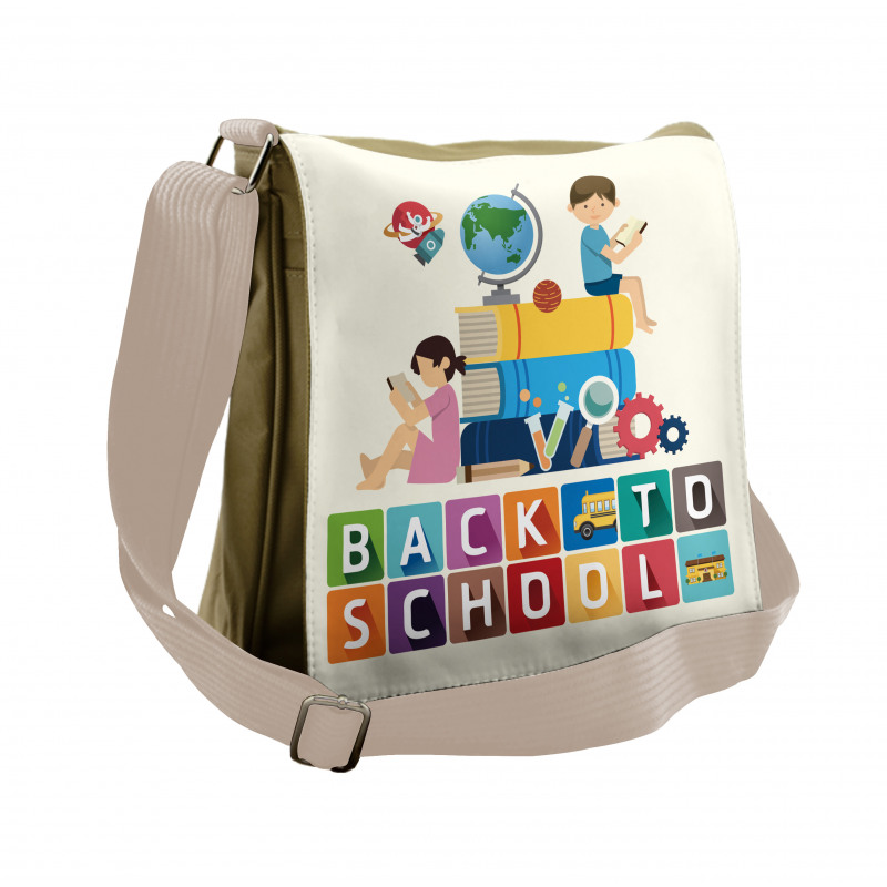 Children Reading Art Messenger Bag